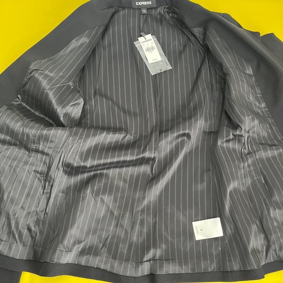 NWT Express Editor One Button 24" Blazer, Black, Size 0 - Picture 5 of 6